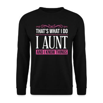 C’est ce que je fais, je suis tante et je sais des choses - Sweat-shirt Unisexe - noir - Devant - Alina (178cm) & Michal (187cm)