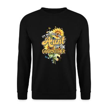 Non seulement la tante, mais aussi la marraine - Sweat-shirt Unisexe - noir - Devant - Alina (178cm) & Michal (187cm)