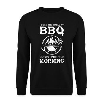 J’adore l’odeur du BBQ le matin - Sweat-shirt Unisexe - noir - Devant - Alina (178cm) & Michal (187cm)