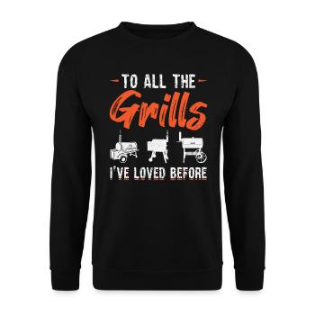 Pour tous les grillades que j’aimais avant - Sweat-shirt Unisexe - noir - Devant - Alina (178cm) & Michal (187cm)