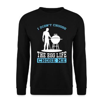 BBQ : The Egg Life m’a choisi - Sweat-shirt Unisexe - noir - Devant - Alina (178cm) & Michal (187cm)