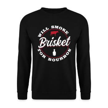 Smoked Brisket for Bourbon BBQ Enjoyment - Unisex Sweatshirt - black - Front - Alina (178cm) & Michal (187cm)