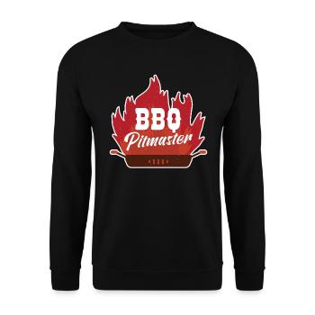 BBQ Pitmaster Flaming barbecue pleasure - Unisex Sweatshirt - black - Front - Alina (178cm) & Michal (187cm)