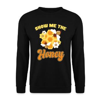 Beekeeper Show Me The Honey Bee Friends Beekeeping - Unisex Sweatshirt - black - Front - Alina (178cm) & Michal (187cm)