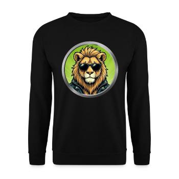 Cool Lion - Unisex Sweatshirt - black - Front - Alina (178cm) & Michal (187cm)