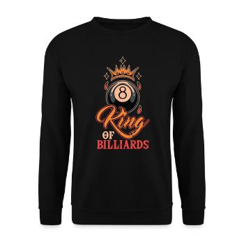 Billard König Der Billiards 8 Ball - Unisex Pullover - Schwarz - Vorne - Alina (178cm) & Michal (187cm)