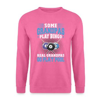 Echte Opas Spielen Billard Pool - Unisex Pullover - Pink - Vorne