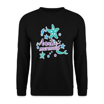 Auntie Mermaid - Unisex Sweatshirt - black - Front - Alina (178cm) & Michal (187cm)