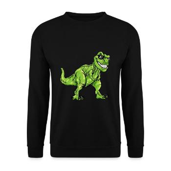 T-Rex Costume Cool Dino Dinosaur Boy Gift - Unisex Sweatshirt - black - Front - Alina (178cm) & Michal (187cm)