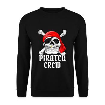 Costume de l’équipage de pirates carnaval carnaval - Sweat-shirt Unisexe - noir - Devant - Alina (178cm) & Michal (187cm)