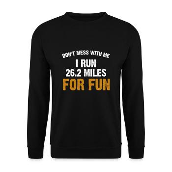 Funny Running Quote 26.2 Marathon Runners - Unisex Sweatshirt - black - Front - Alina (178cm) & Michal (187cm)