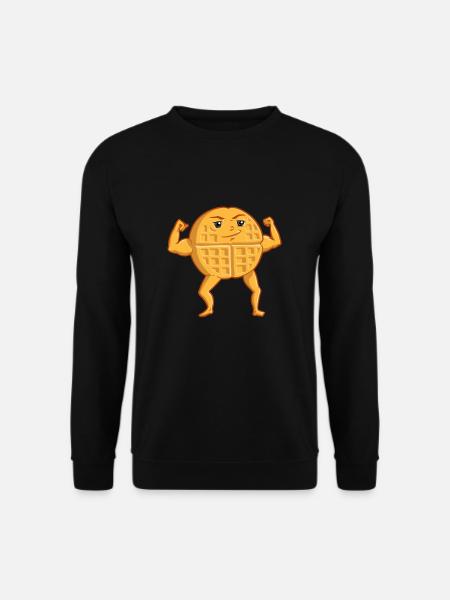 Cadeau de bodybuilder de muscles de crêpe de gaufre fort - Sweat-shirt Unisexe - noir