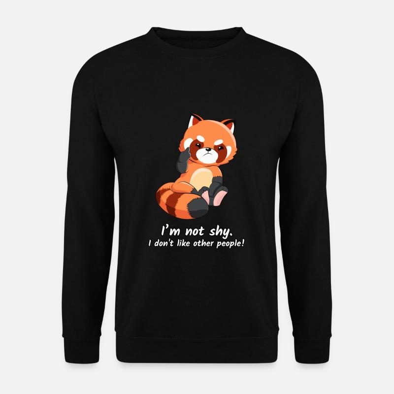 Red Panda pas timide cadeau de déclaration - Sweat-shirt Unisexe - noir
