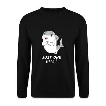 Juste une morsure requin blanc faim requin cadeau - Sweat-shirt Unisexe - noir - Devant - Alina (178cm) & Michal (187cm)