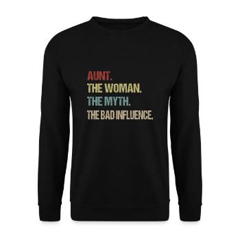 Tante la femme le mythe la mauvaise influence - Sweat-shirt Unisexe - noir - Devant - Alina (178cm) & Michal (187cm)