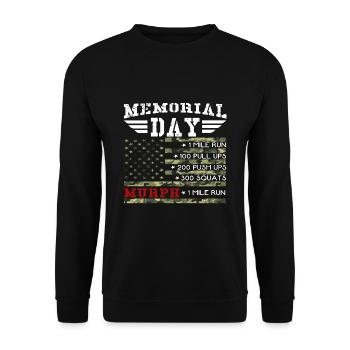 Memorial Day Murph 2019 Workout 19 - Unisex Sweatshirt - black - Front - Alina (178cm) & Michal (187cm)