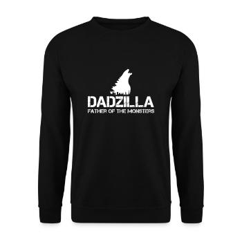 Dadzilla Birthday Gifts For Dad Fathers Day - Unisex Sweatshirt - black - Front - Alina (178cm) & Michal (187cm)