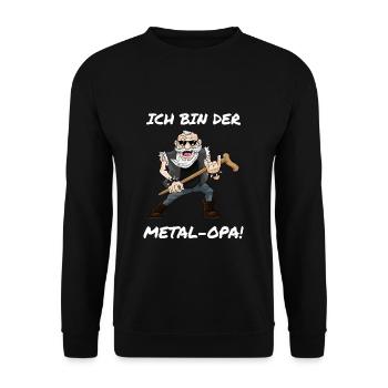 Je suis le metal grand-père heavy metal rocker grand-père - Sweat-shirt Unisexe - noir - Devant - Alina (178cm) & Michal (187cm)