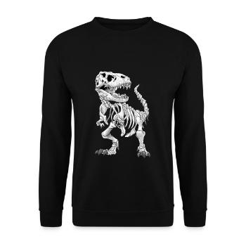 Té-rex squelette dino osseux paléontologue géologie - Sweat-shirt Unisexe - noir - Devant - Alina (178cm) & Michal (187cm)