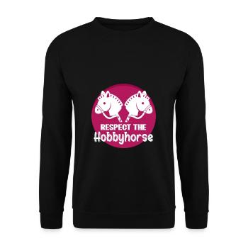 Hobby Cheval cheval de bataille Hobbyhorsing - Sweat-shirt Unisexe - noir - Devant - Alina (178cm) & Michal (187cm)