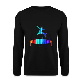 Qigong Training Spruch Chigong Qi Gong - Unisex Pullover - Schwarz - Vorne - Alina (178cm) & Michal (187cm)