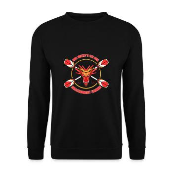 Drachenboot Drachenbootrennen Paddeln Drachenkopf - Unisex Pullover - Schwarz - Vorne - Alina (178cm) & Michal (187cm)