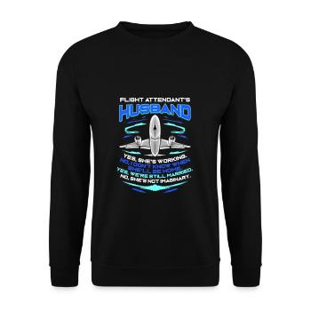 Flugbegleiter Stewardess Flugbegleiterin Steward - Unisex Pullover - Schwarz - Vorne - Alina (178cm) & Michal (187cm)