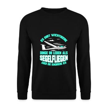 Segelfliegen Pilot Segelflugzeug Segelflieger - Unisex Pullover - Schwarz - Vorne - Alina (178cm) & Michal (187cm)