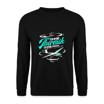 Segelfliegen Pilot Segelflugzeug Segelflieger - Unisex Pullover - Schwarz - Vorne - Alina (178cm) & Michal (187cm)