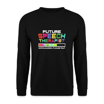 Speech therapist speech therapist - Unisex Sweatshirt - black - Front - Alina (178cm) & Michal (187cm)