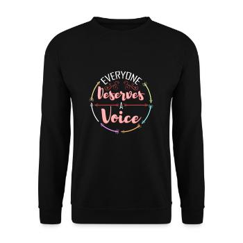 Speech therapist speech therapist - Unisex Sweatshirt - black - Front - Alina (178cm) & Michal (187cm)