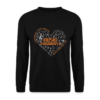 Musicothérapeute Appréciation Musicien de musique - Sweat-shirt Unisexe - noir - Devant - Alina (178cm) & Michal (187cm)