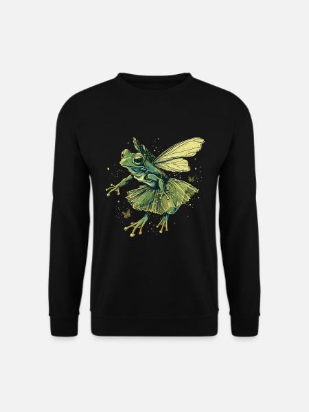 Ballett Frosch Märchen Amphibie Fantasie Tier - Unisex Pullover - Schwarz