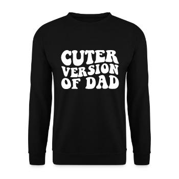 Niedlichere Version von Papa - Unisex Pullover - Schwarz - Vorne - Alina (178cm) & Michal (187cm)