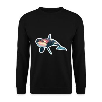 Orca - Sweat-shirt Unisexe - noir - Devant - Alina (178cm) & Michal (187cm)