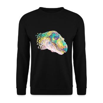 T-Rex - Unisex Pullover - Schwarz - Vorne - Alina (178cm) & Michal (187cm)