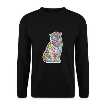 Tiger - Sweat-shirt Unisexe - noir - Devant - Alina (178cm) & Michal (187cm)