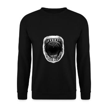 Shark - Unisex Sweatshirt - black - Front - Alina (178cm) & Michal (187cm)