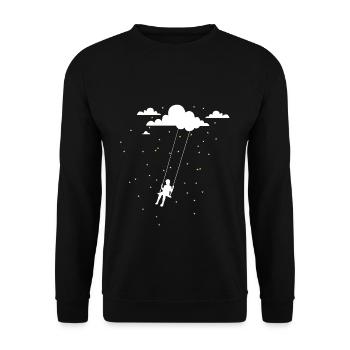 Schaukel Himmel Sterne - Unisex Pullover - Schwarz - Vorne - Alina (178cm) & Michal (187cm)