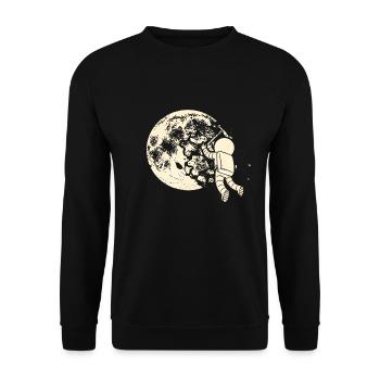 Moon Moon Landing astronaute minière - Sweat-shirt Unisexe - noir - Devant - Alina (178cm) & Michal (187cm)