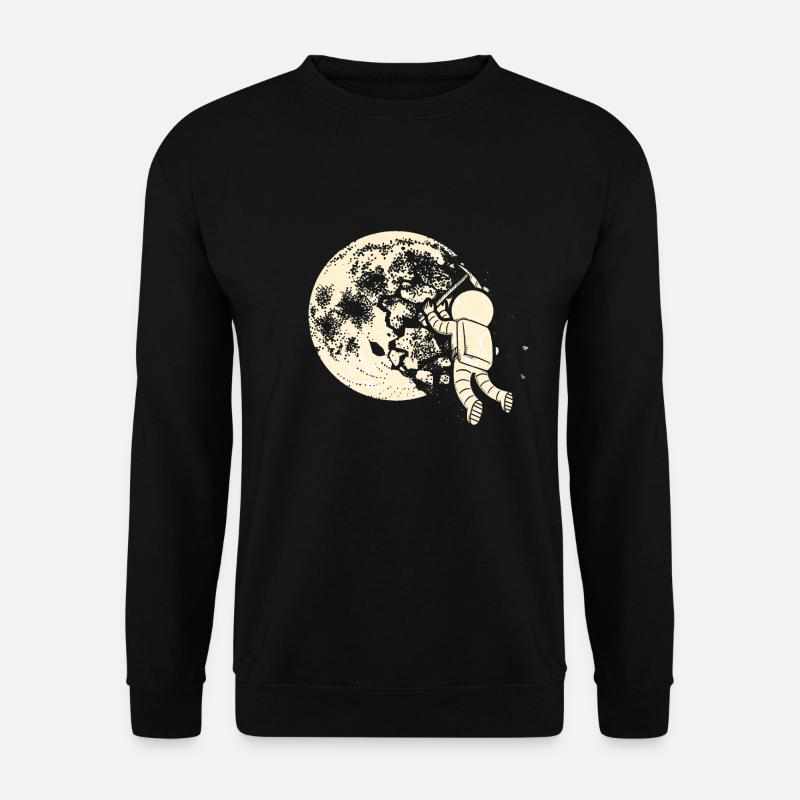 Mond Mondlandung Astronaut Bergbau - Unisex Pullover - Schwarz