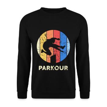 Parkour Runners - Unisex Sweatshirt - black - Front - Alina (178cm) & Michal (187cm)