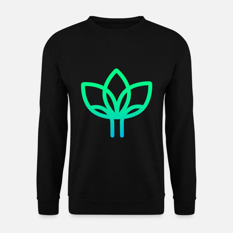 Bunte Blume im Zeichen von Naturschutz - Unisex Pullover - Schwarz