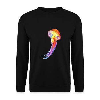 Qualle - Unisex Pullover - Schwarz - Vorne - Alina (178cm) & Michal (187cm)
