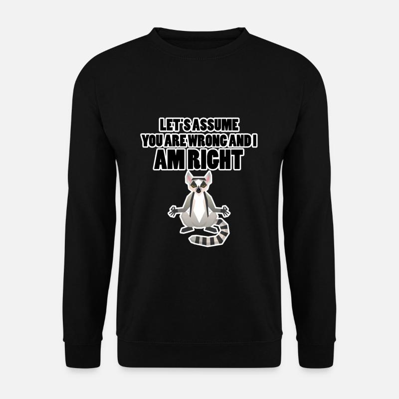 Lemur Schlaumeier - Unisex Pullover - Schwarz