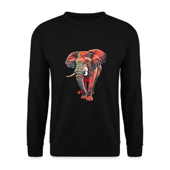 Elefant - Unisex Pullover - Schwarz - Vorne - Alina (178cm) & Michal (187cm)
