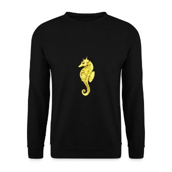 Seepferdchen - Unisex Pullover - Schwarz - Vorne - Alina (178cm) & Michal (187cm)