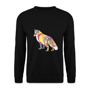 Fuchs - Unisex Pullover - Schwarz - Vorne - Alina (178cm) & Michal (187cm)