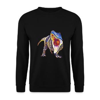 T-Rex - Sweat-shirt Unisexe - noir - Devant - Alina (178cm) & Michal (187cm)