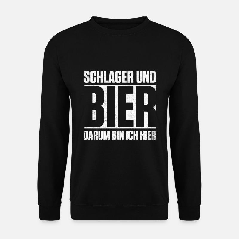 Schlager und Bier - Unisex Pullover - Schwarz